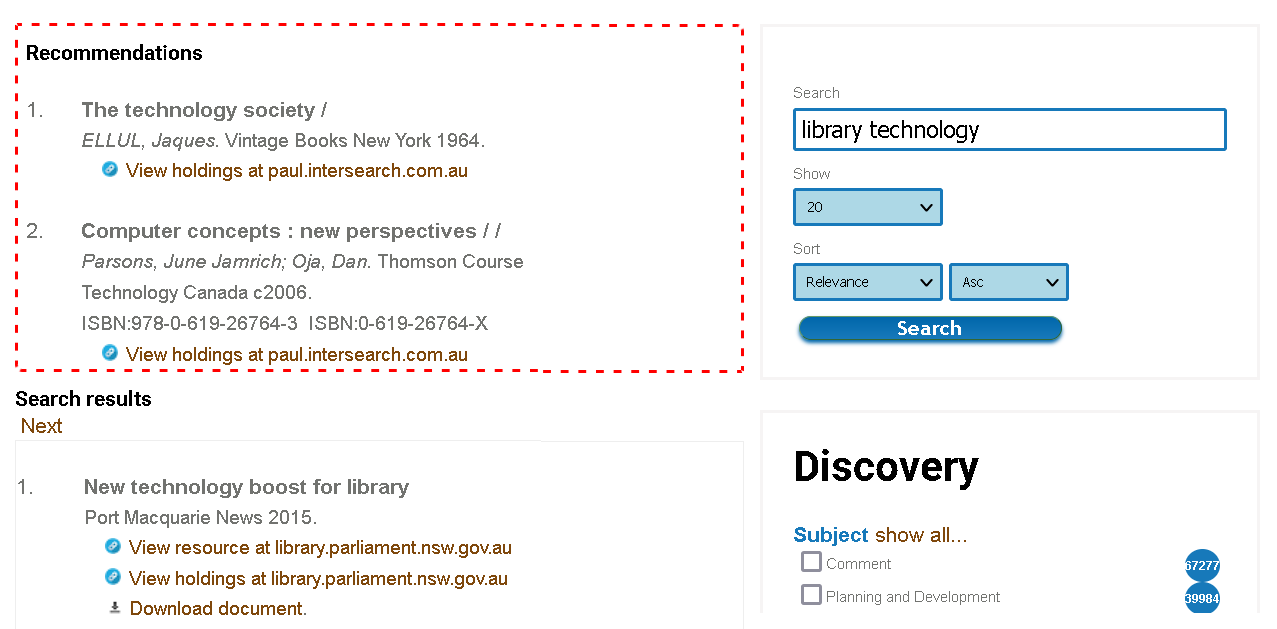 Inter-Publish discovery