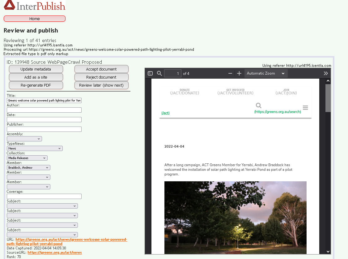 Interpublish Harvesting